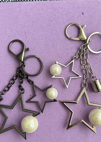 Zincir Detaylı Yıldız Figürlü Anahtarlık - Görsel 2