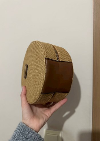 Bej Hasır Yuvarlak Kadın Çanta - Görsel 4