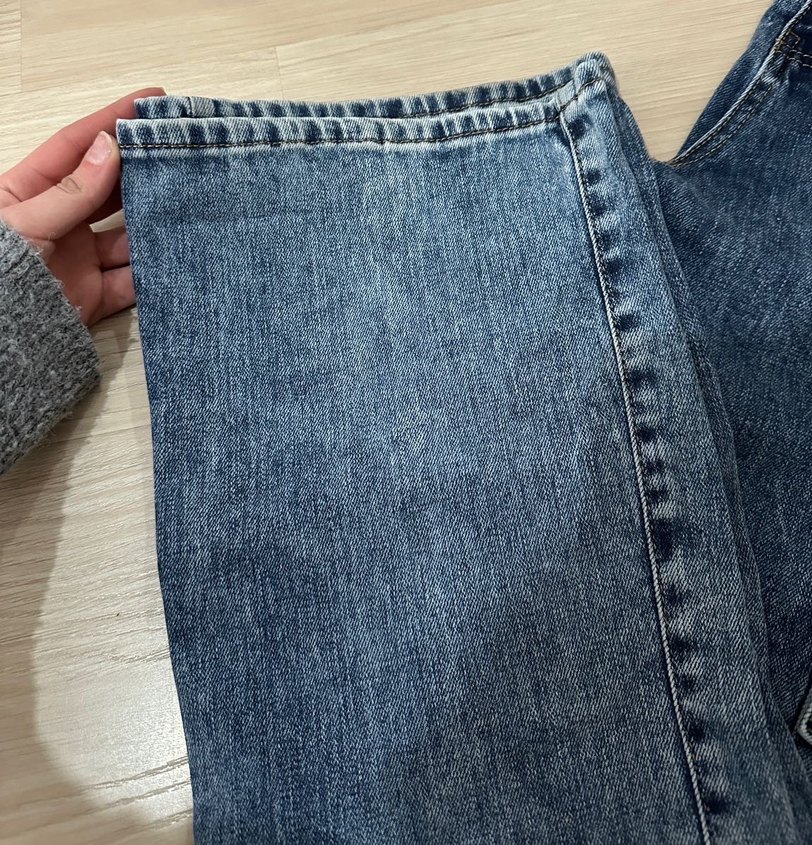 İSPANYOL PAÇA KARGO CEPLİ KADIN KOT PANTOLON - Görsel 2