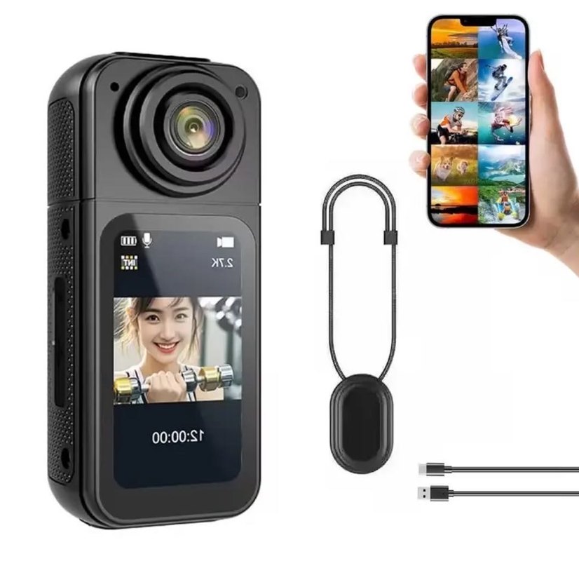 2.7K Ultra HD Döner Lensli Siyah Kamera - Görsel 3