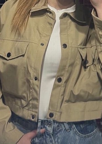 Crop Trençkot - Görsel 2