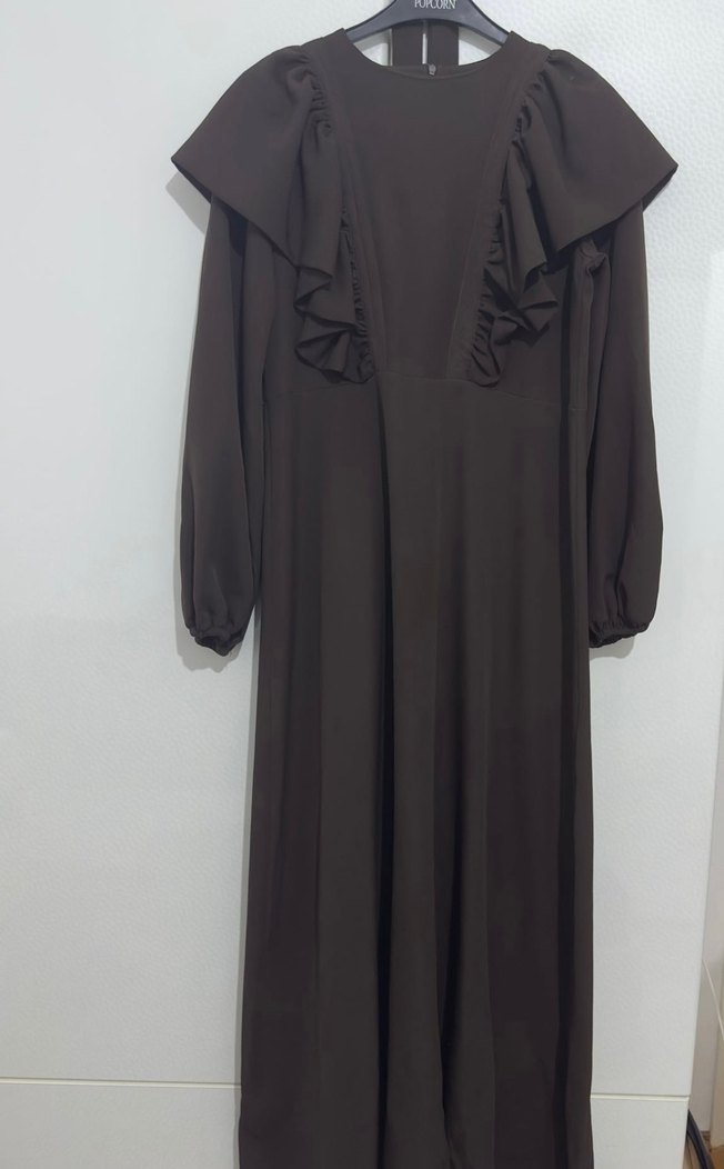 Birgül Bektaş Kahverengi Elbise - Görsel 3