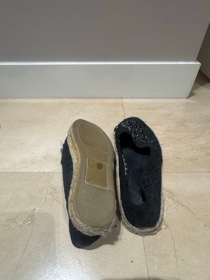 Boncuk İşlemeli Siyah Kadın Dolgu Topuk Espadril - Görsel 4