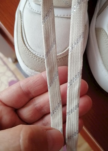 Kinefix Beyaz Bağcıklı Kız Spor Ayakkabı - Görsel 5