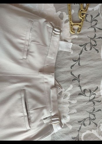 Drapeli Bej Kadın Kumaş Pantolon - Görsel 5