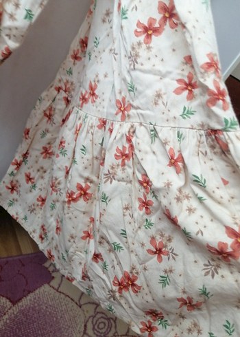 Pembe Çiçekli Uzun Bohem Elbise - Görsel 3