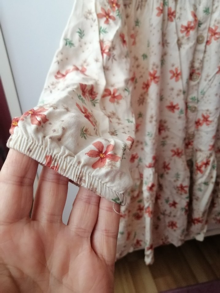 Pembe Çiçekli Uzun Bohem Elbise - Görsel 5