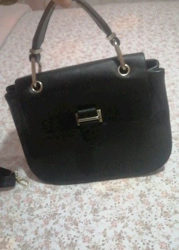 Klasik Siyah Deri Kadın Çantası - Görsel 6