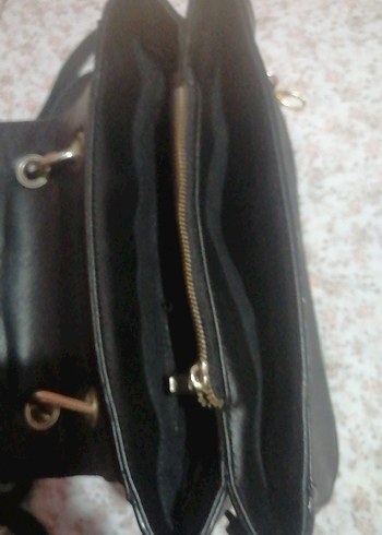 Klasik Siyah Deri Kadın Çantası - Görsel 4