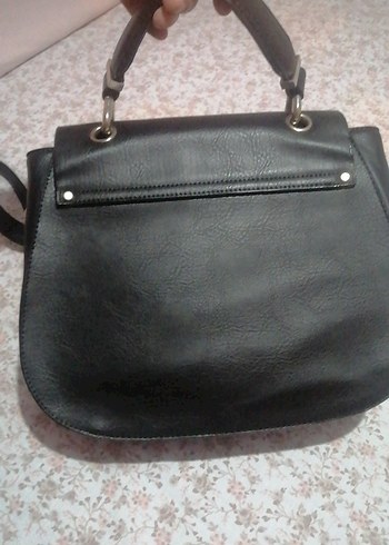 Klasik Siyah Deri Kadın Çantası - Görsel 2