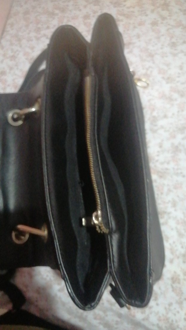 Klasik Siyah Deri Kadın Çantası - Görsel 4