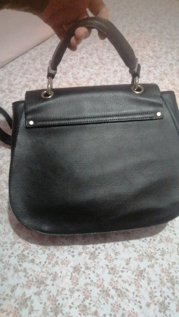 Klasik Siyah Deri Kadın Çantası - Görsel 2