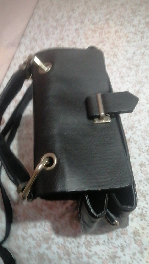 Klasik Siyah Deri Kadın Çantası - Görsel 5