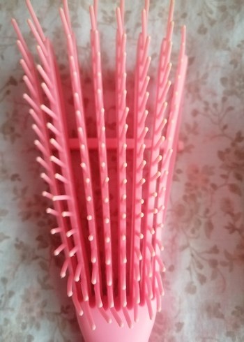 Pembe ve Ahşap Saç Fırçası Seti - Görsel 4