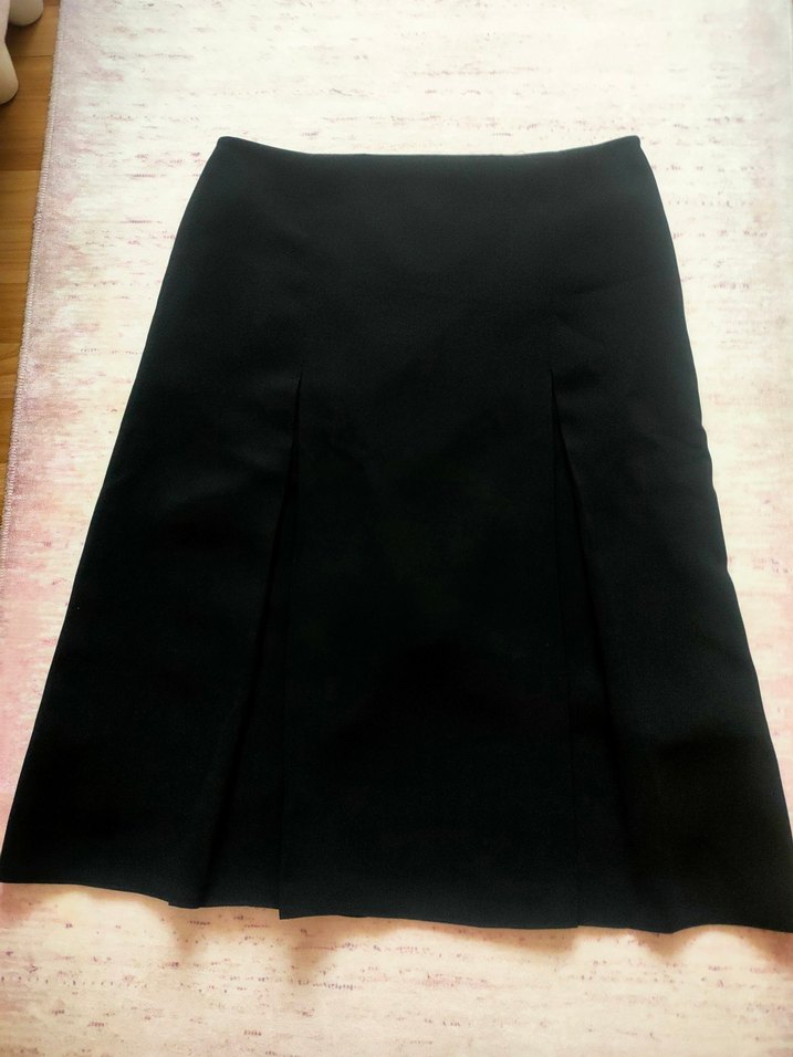 Siyah Pilili Midi Eteği - Görsel 2