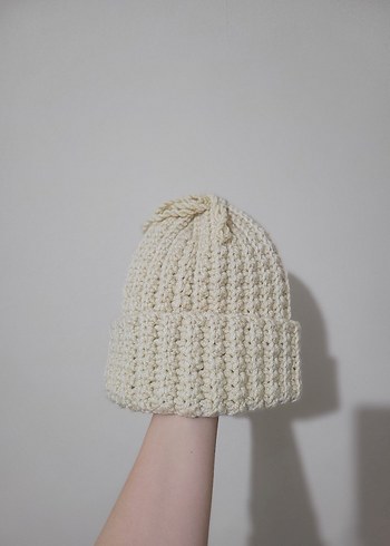 Kadın el örgüsü bere/şapka - Görsel 3