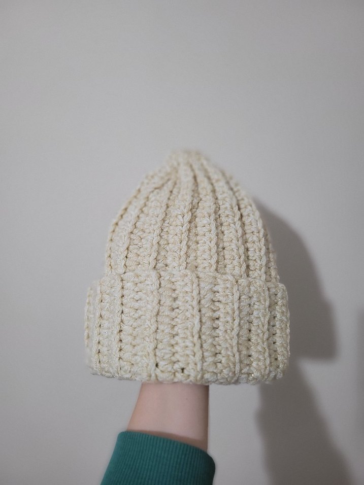 Kadın el örgüsü bere/şapka - Görsel 4