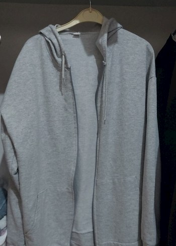 Gri Fermuarlı Erkek Midi Boy Sweatshirt