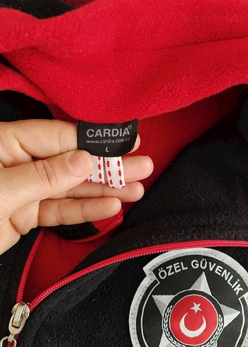 Kırmızı Siyah Fermuarlı Erkek Sweatshirt - Görsel 4