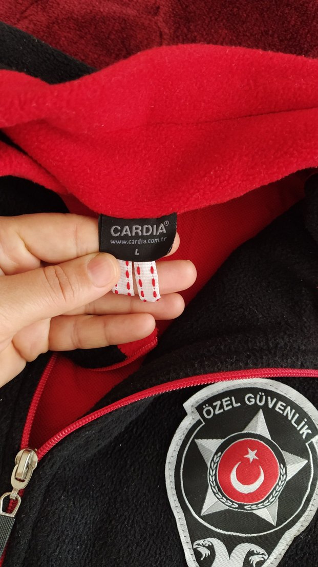 Kırmızı Siyah Fermuarlı Erkek Sweatshirt - Görsel 4