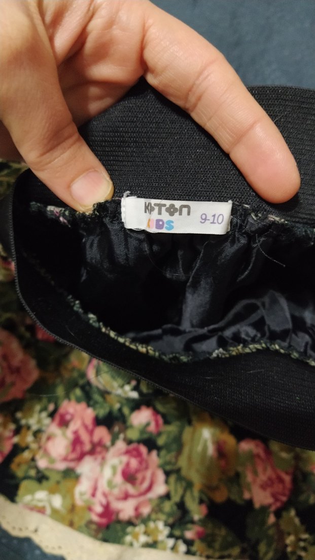 kız çocuk Çiçek Desenli Bohem Mini Etek - Görsel 3