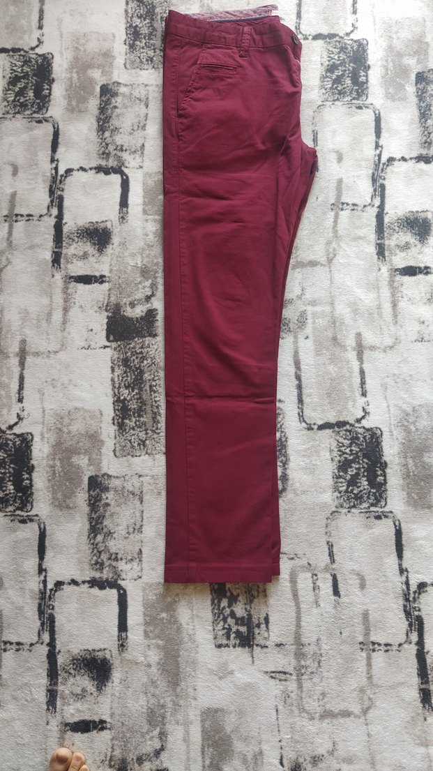 Bordo Regular Fit Erkek Pantolon - Görsel 2