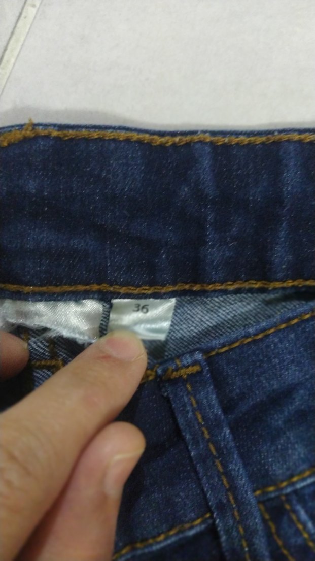 lcvakki Kemerli Lacivert Kot Şort - Görsel 4