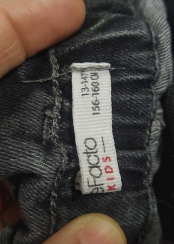 Gri Kadın Salaş Mini Denim Şort - Görsel 4