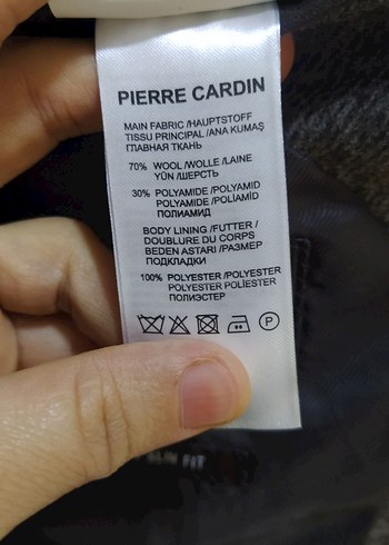 Pierre Cardin yün Erkek Gri Düğmeli Ceket - Görsel 8