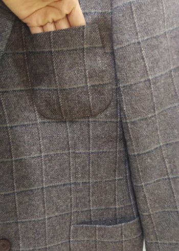 Pierre Cardin yün Erkek Gri Düğmeli Ceket - Görsel 6