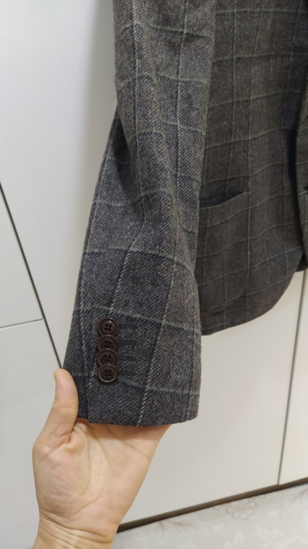 Pierre Cardin yün Erkek Gri Düğmeli Ceket - Görsel 5