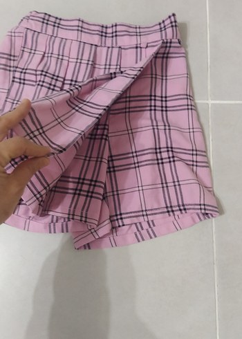 kız çocuk etekli sort  Ekoseli - Görsel 2