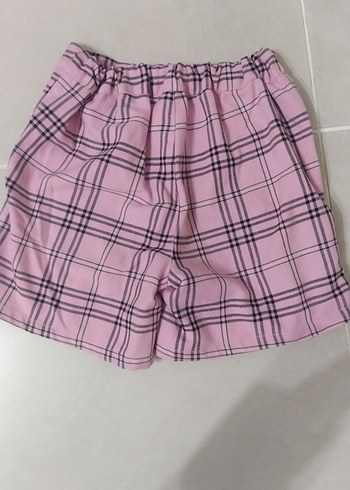 kız çocuk etekli sort  Ekoseli - Görsel 3