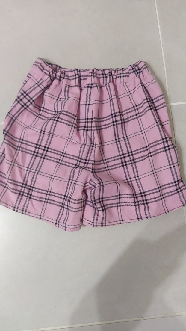 kız çocuk etekli sort  Ekoseli - Görsel 3