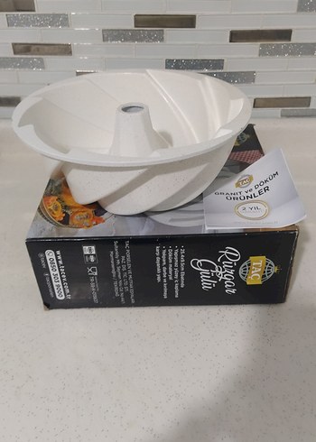 TAC Rizgat Döküm Kek Kalıbı Beyaz-Gri - Görsel 5