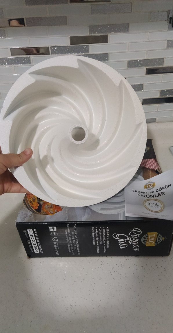 TAC Rizgat Döküm Kek Kalıbı Beyaz-Gri - Görsel 3