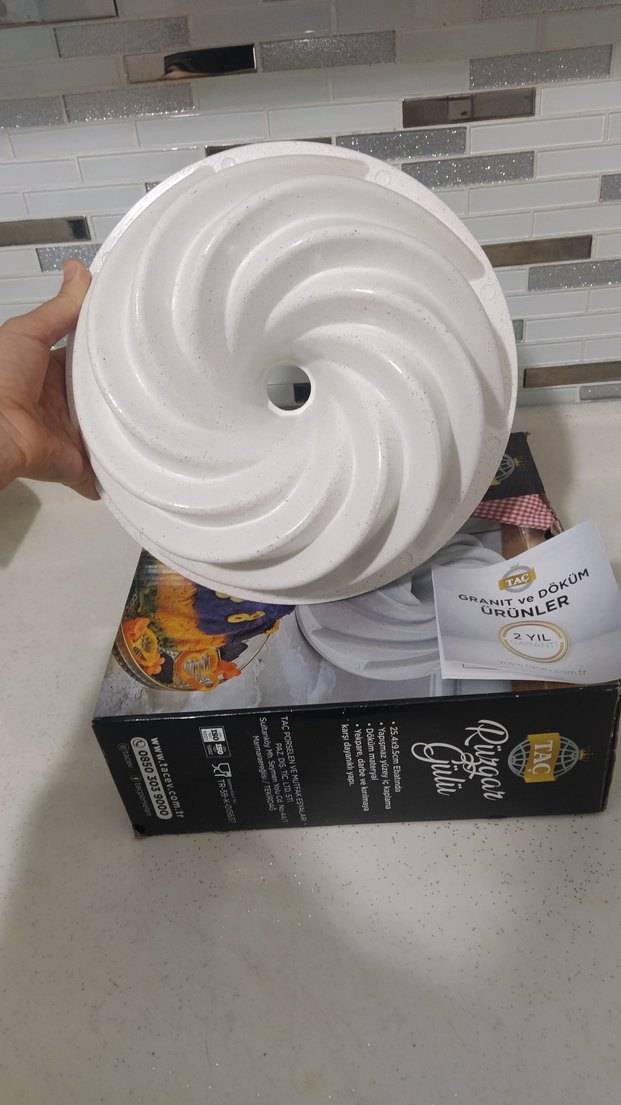 TAC Rizgat Döküm Kek Kalıbı Beyaz-Gri - Görsel 4