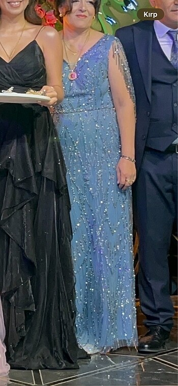 payetli taşlı abiye büyük beden abiye - Görsel 7