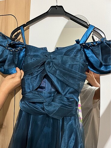 kız çocuk genç abiye gece elbisesi genç kız - Görsel 5