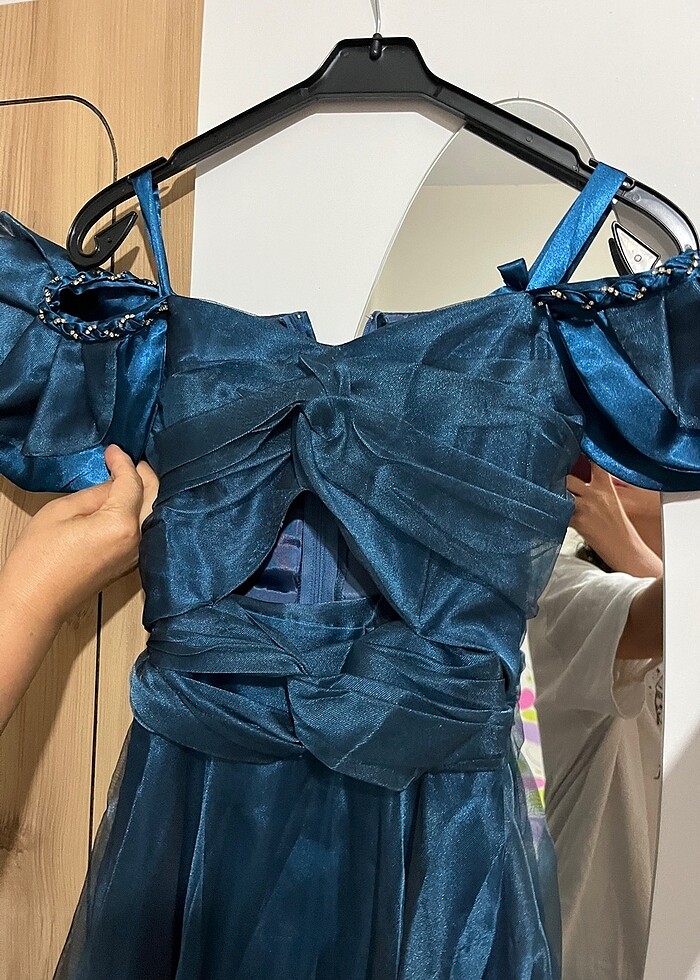 kız çocuk genç abiye gece elbisesi genç kız - Görsel 5