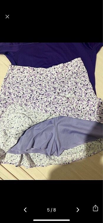 çiçekli yazlık şort etek - Görsel 5