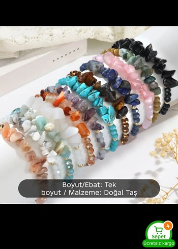  Beden Renkli Tie-Dye Doğal Taş Bileklik ve USB Kolye Seti