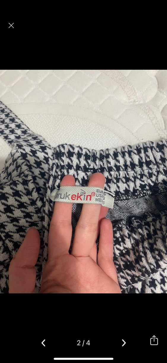 Kaz ayağı desenli kışlık pantolon - Görsel 2