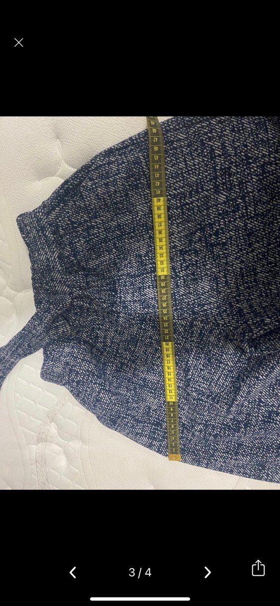 Kadın Lacivert bol paça pantolon - Görsel 3