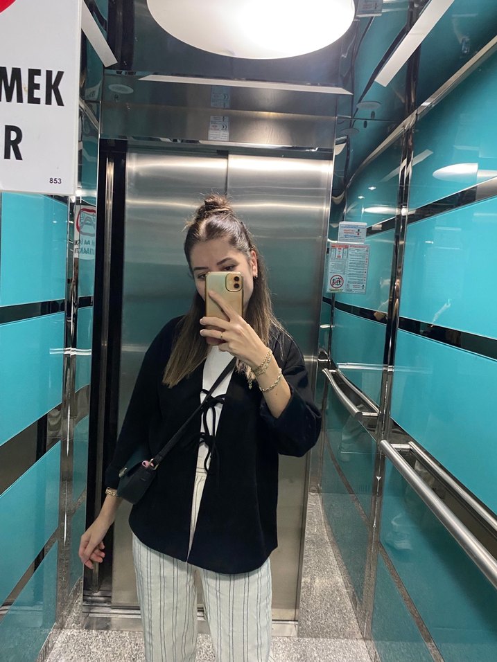 Beli cırtlı keten pantolon - Görsel 5