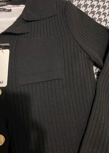 Düğmeli örme triko hırka - Görsel 4