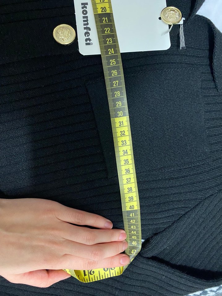 Düğmeli örme triko hırka - Görsel 3