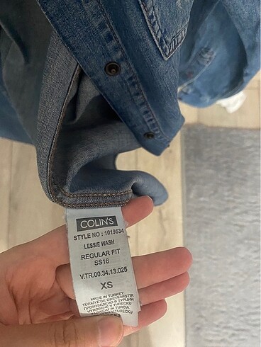 xs Beden Colins kot gömlek
