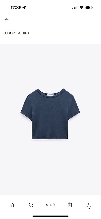 Zara lacivert crop