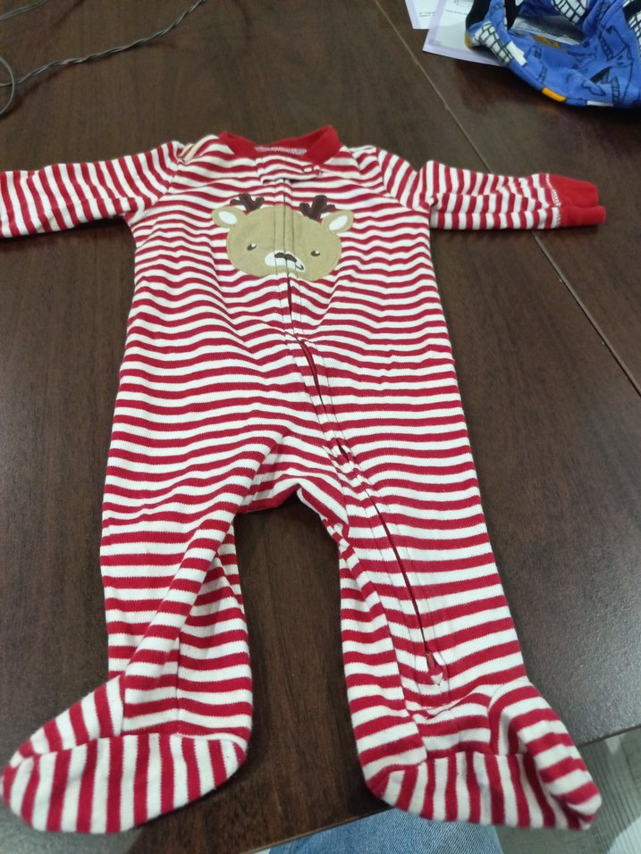 Kırmızı Nakışlı Bebek tulumu - Görsel 2